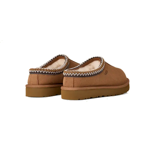 Heels of UGG Women's Tasman II Slippers in Chestnut Brown Suede