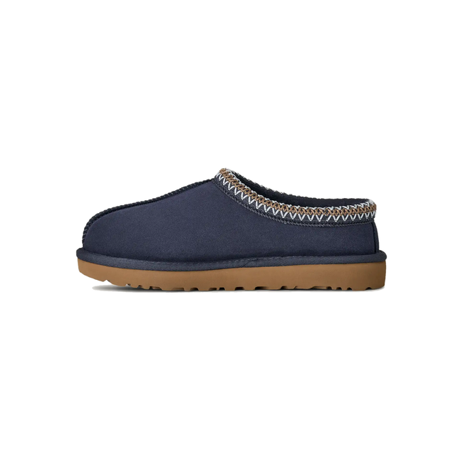 Medial side of UGG Women's Tasman II Slipper in Dark indigo navy