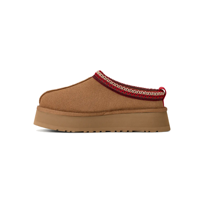 Medial side of UGG Women&#39;s Tazz II Clog in Chestnut Brown