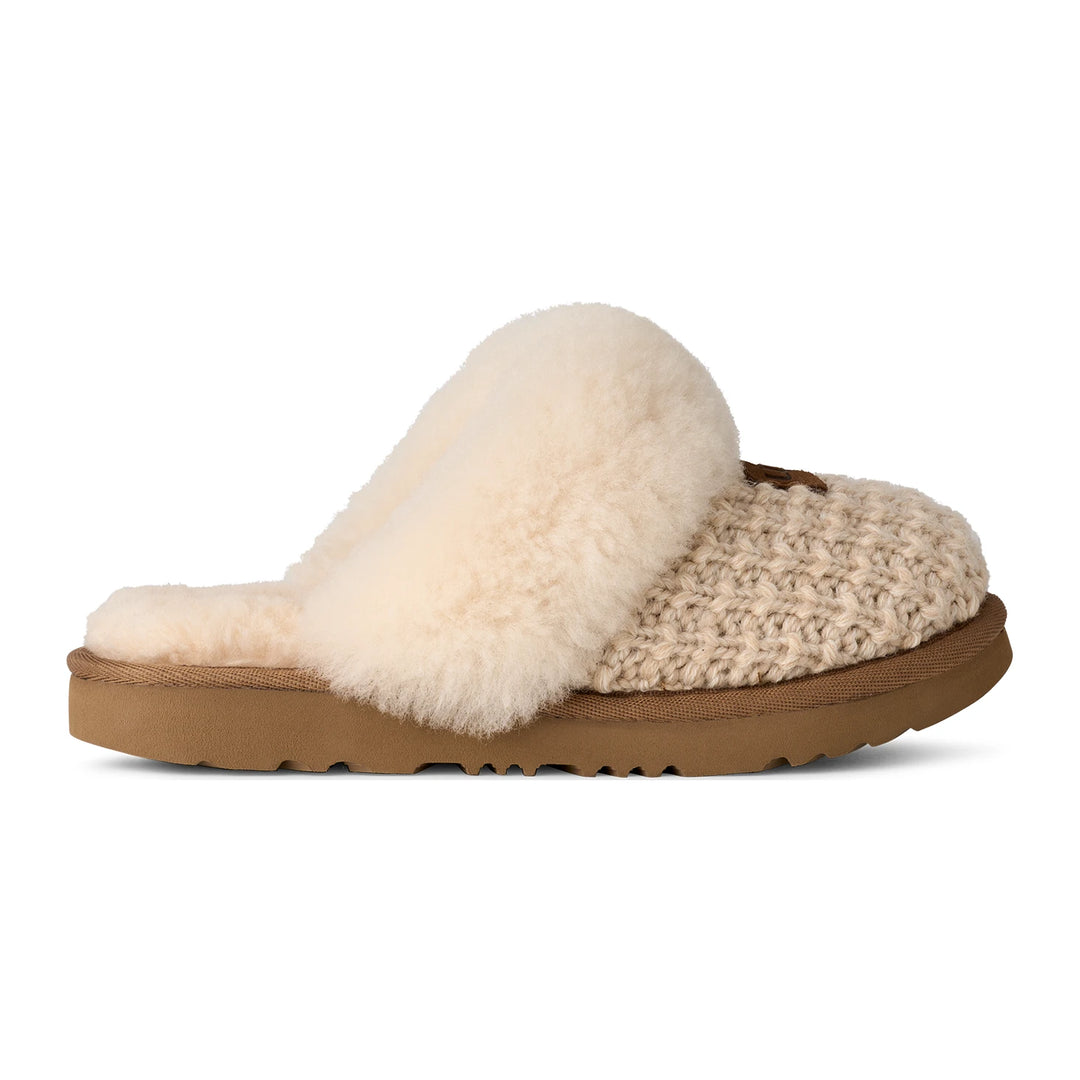 UGG Kids' Cozy II Knit Slipper (Toddler/Little Kid/Youth) in Cream, side view