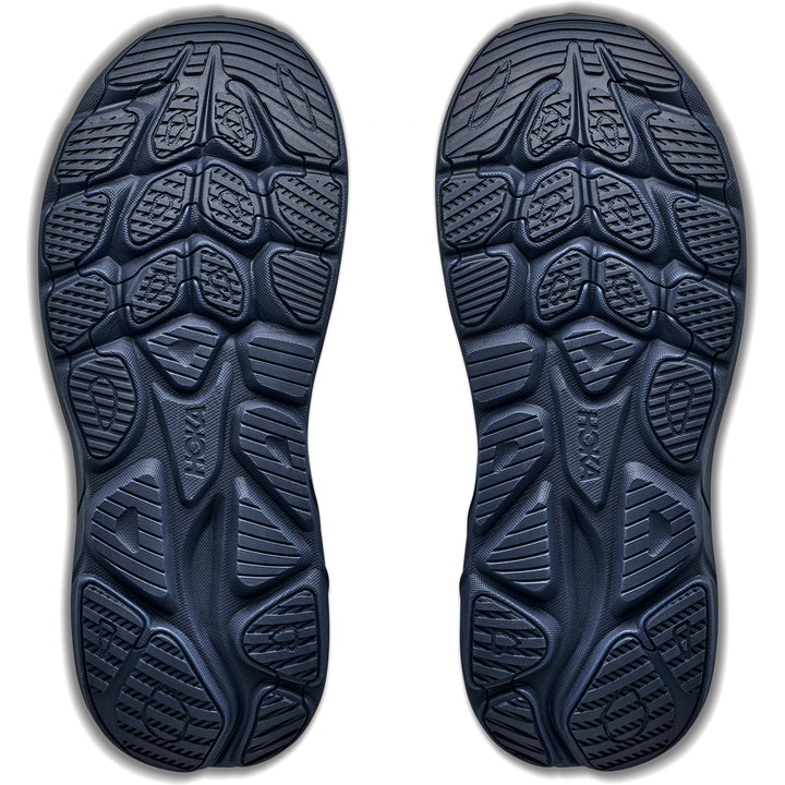 Outsoles of a pair of HOKA Women&