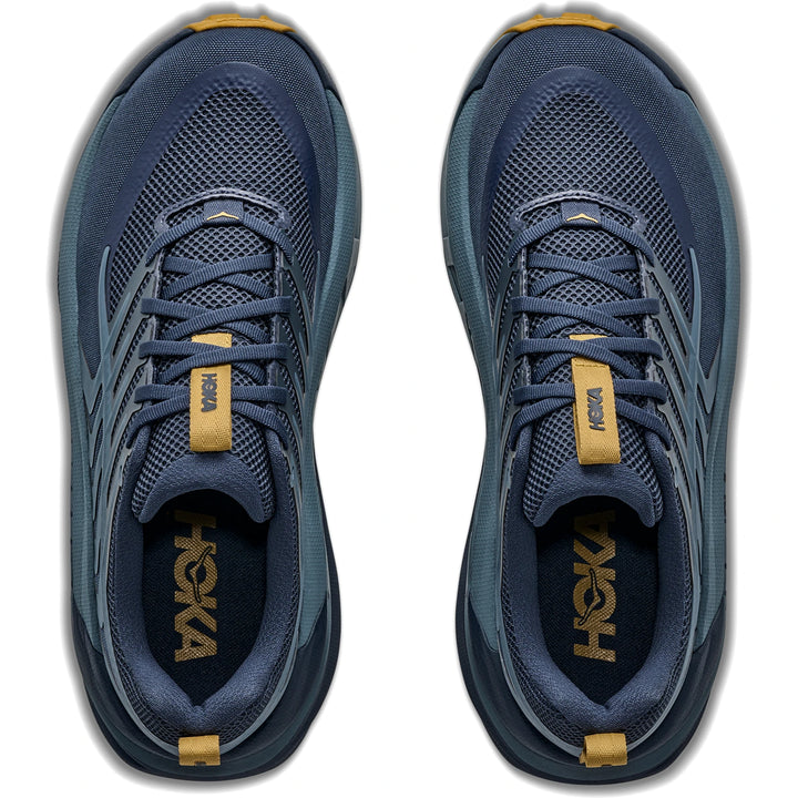 Top-down view of a pair of HOKA Men&