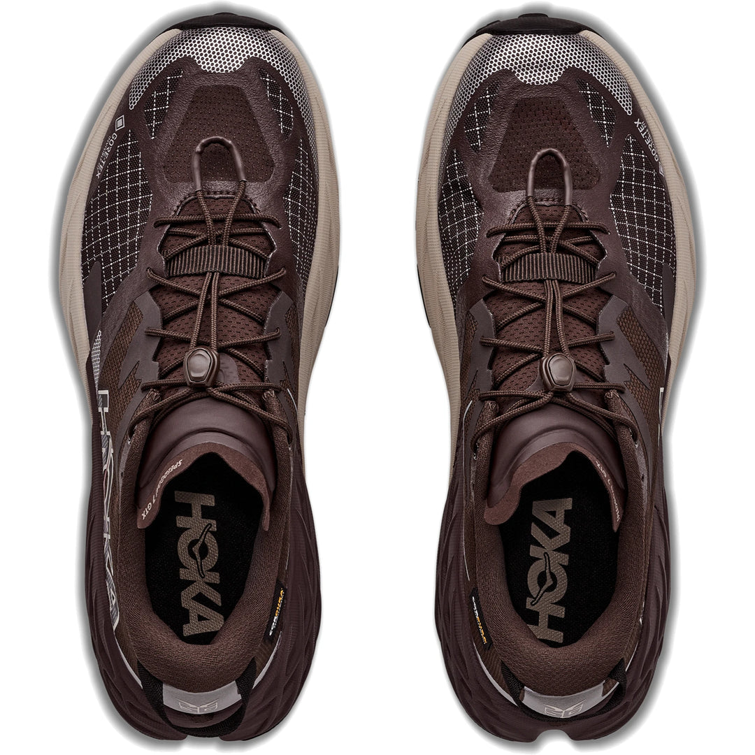 Top-down view of a pair of HOKA Men&