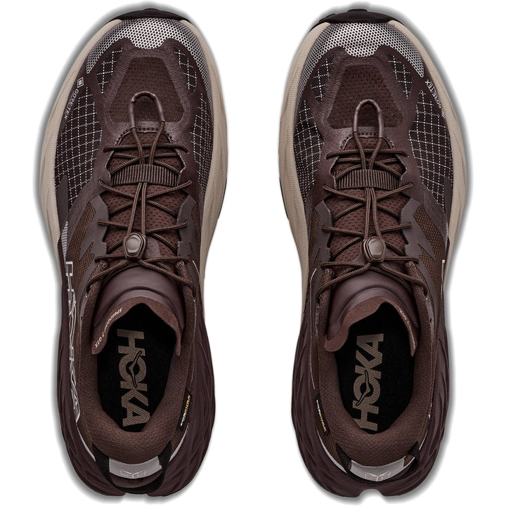 Top-down view of a pair of HOKA Men&