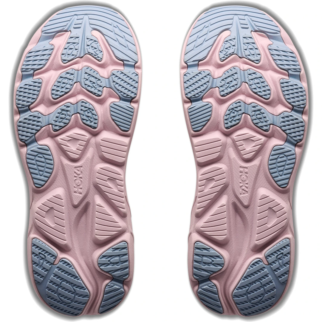 Outsoles of a pair of HOKA Women&
