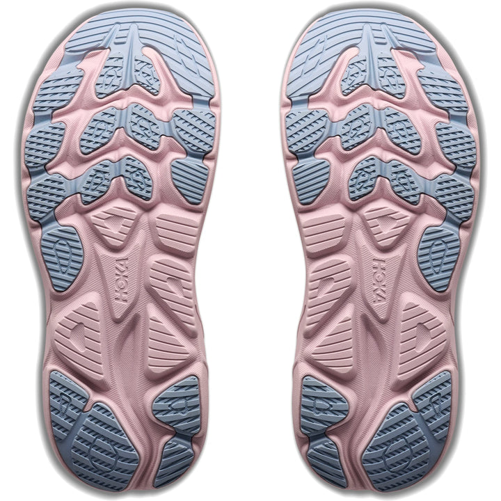 Outsoles of a pair of HOKA Women&