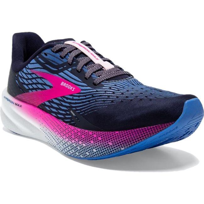 Brooks Women&#39;s Hyperion Max Running Shoe PEACOAT/MARINA BLUE/PINK GLO 120377-441