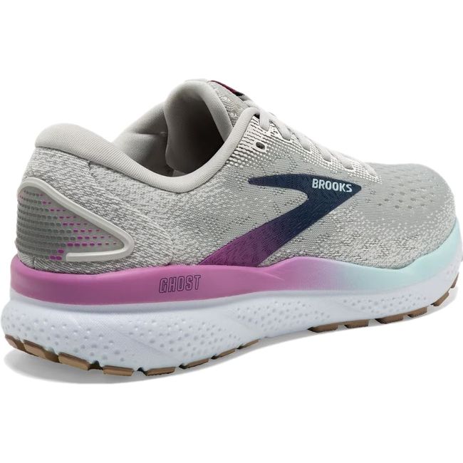Brooks Women&#39;s Ghost 16 Running Shoe WHITE/GREY/ESTATE BLUE 120407-175