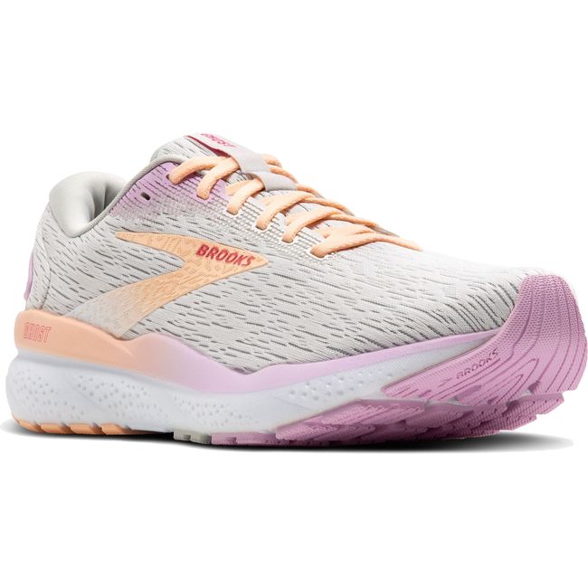 Brooks Women's Ghost 16 Running Shoe  White/Grey/Orchid 120407-186