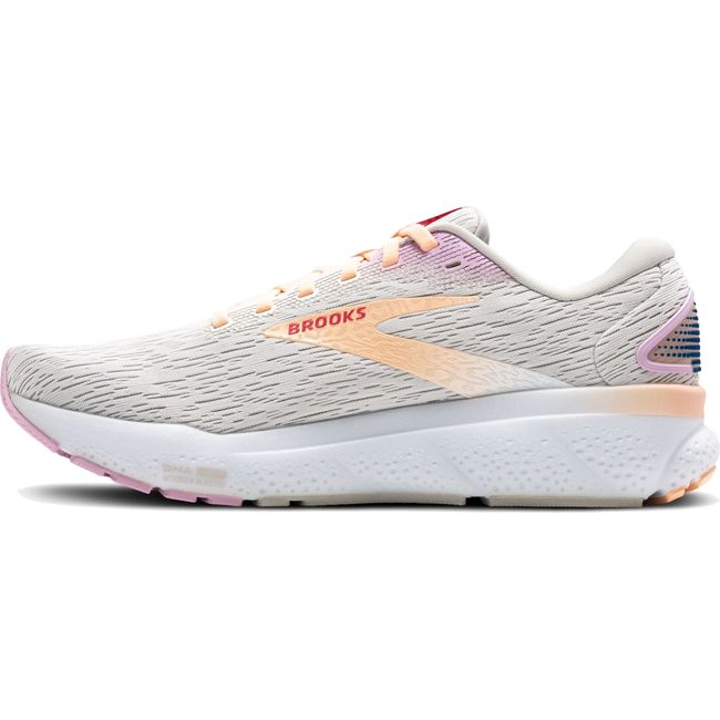 Brooks Women&#39;s Ghost 16 Running Shoe  White/Grey/Orchid 120407-186