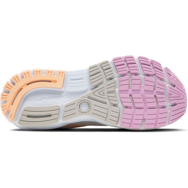 Brooks Women&#39;s Ghost 16 Running Shoe  White/Grey/Orchid 120407-186