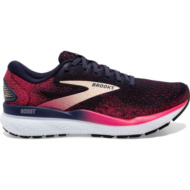 Brooks Women's Ghost 16 Running Shoe Peacoat/Raspberry/Apricot 120407-422