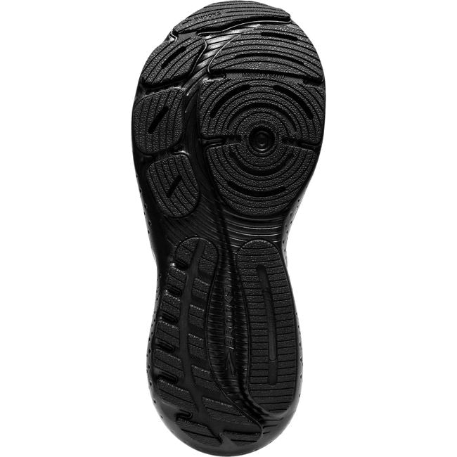 Sole view of Brooks Women's Glycerin 21 Running Shoe in all black