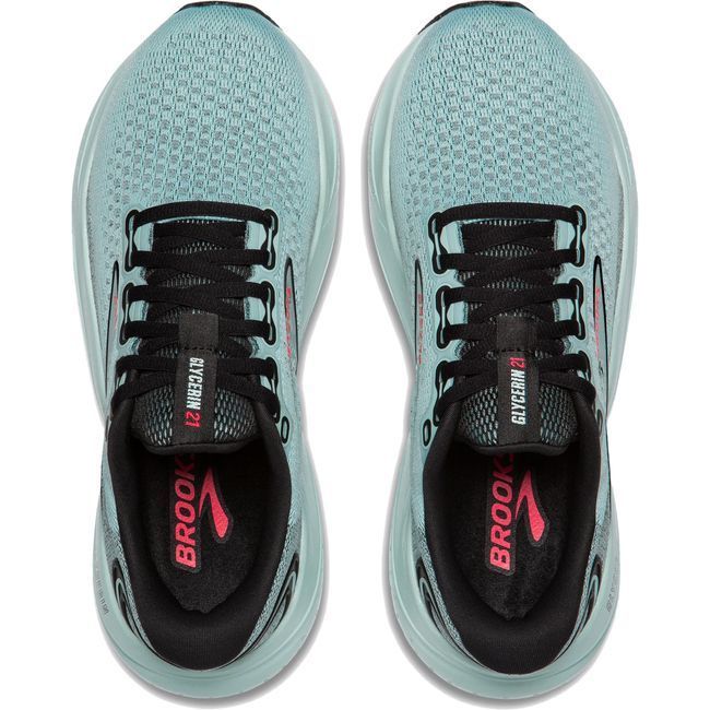 Brooks Women's Glycerin 21 Running Shoe Cloud/Black/Pink 120408-410