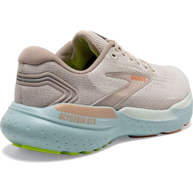 Brooks Women's Glycerin GTS 21 Running Shoe COCONUT/AQUA/AUTUMN SUNSET 120409-195