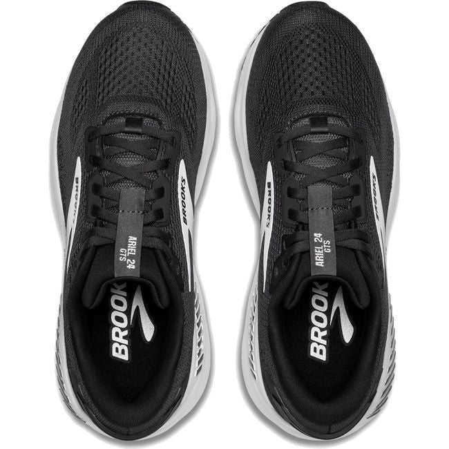 Brooks Women's Ariel GTS 24 Running Shoe Ebony/Black/White 120414-016 