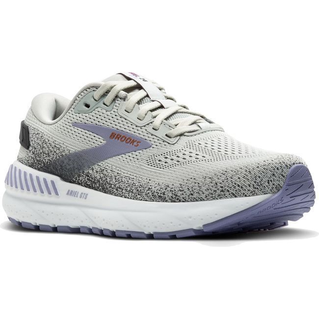 Brooks Women's Ariel GTS 24 Running Shoe Mercury/Ebony/Sweet Lavender 120414-080