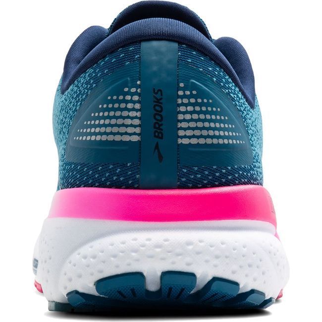 Brooks Women's Ghost 16 GTX Running Shoe Moroccan Blue/Pink/Yellow 120419-422
