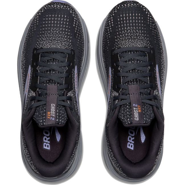 Brooks Women's Ghost Max 2 Running Shoe Ebony/Sweet Lavender/Alloy 120420-005