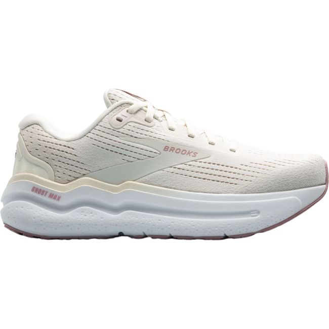 Lateral side of Brooks Women's Ghost Max 2 Running Shoe in Coconut Milk colorway