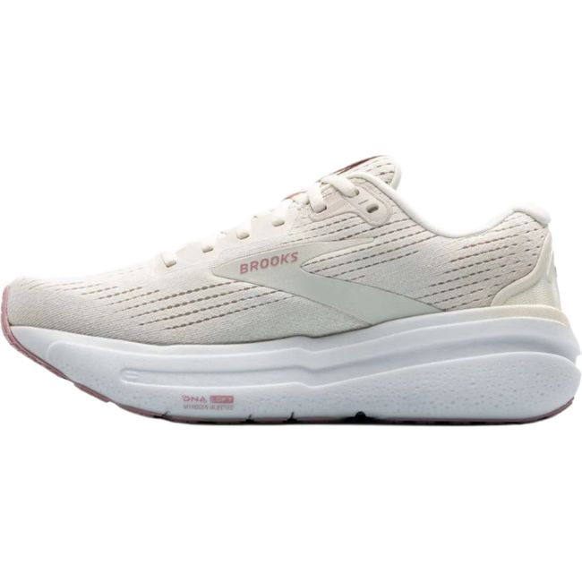 Medial side of Brooks Women's Ghost Max 2 Running Shoe in Coconut Milk colorway