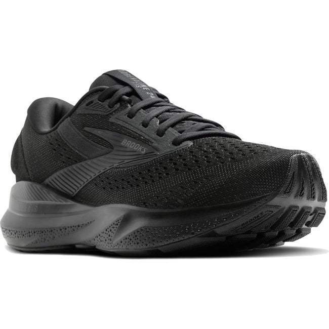 Women's Brooks Adrenaline GTS 24 Running Shoe in all black with GuideRail support system