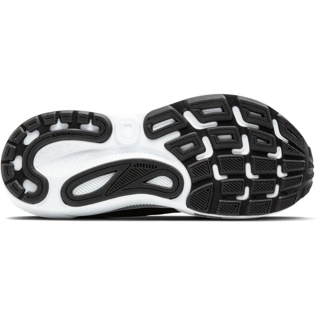 Sole view of Women's Brooks Adrenaline GTS 24 Running Shoe. White sole with black rubber tread.