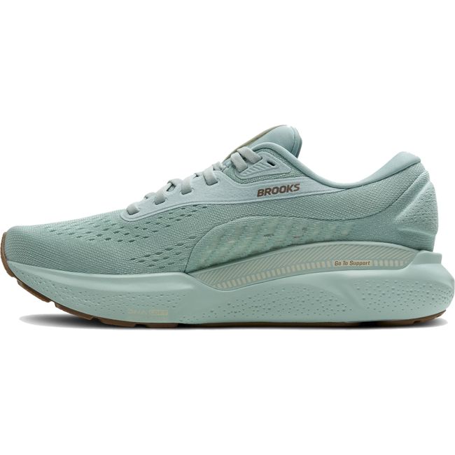 Medial Side of Brooks Adrenaline GTS 24 Women's Running Shoe in light blue showing the GuideRail