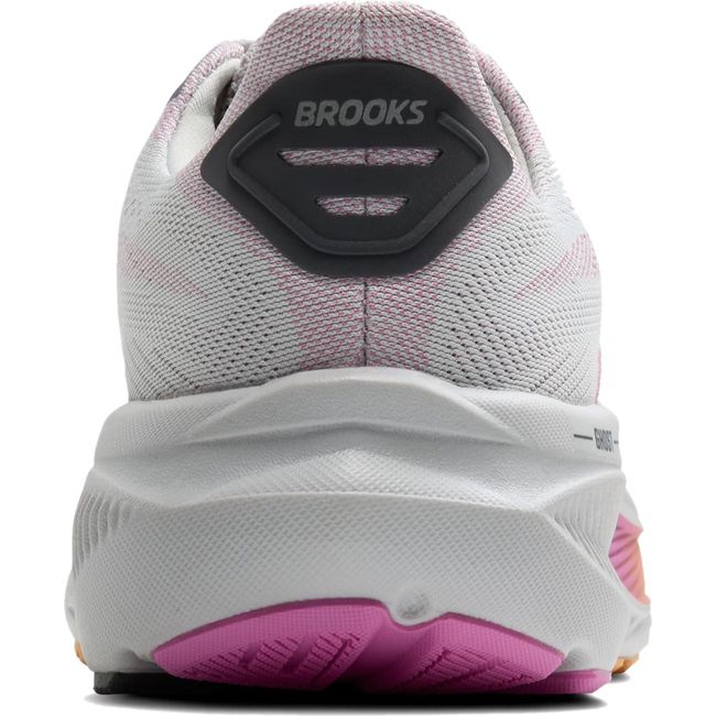 Heel of Women's Brooks Ghost 17 Running Shoe in Oyster Apricot Pink