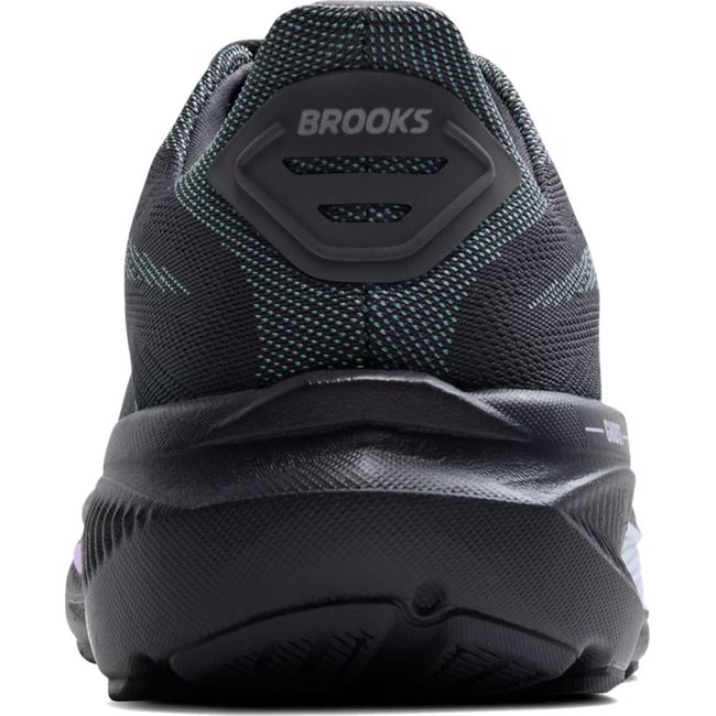 Heel of Women's Brooks Ghost 17 Running Shoe in Grey and Clearwater Purple