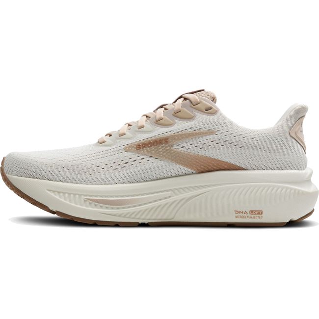 Medial side of Women's Brooks Ghost 17 Running Shoe in Grey Chateau Grey Portabella