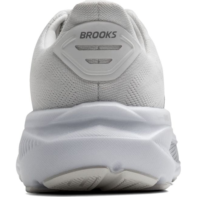 Heel of Women's Brooks Ghost 17 Running Shoe in Gray and White