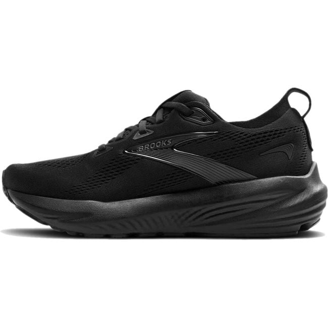 Medial side of Brooks Women's Glycerin 22 Running Shoe in all black