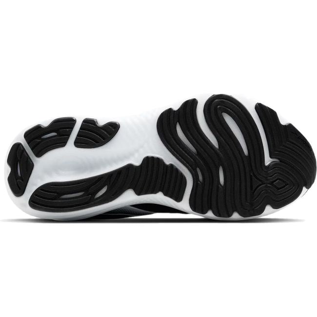 Sole of Brooks Women's Glycerin 22 Running Shoe in black and white