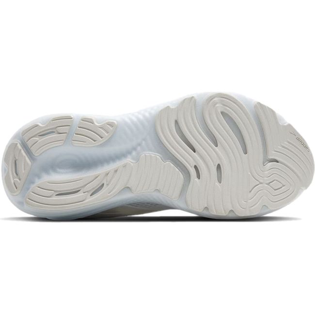 Sole of Brooks Women's Glycerin 22 Running Shoe in all white