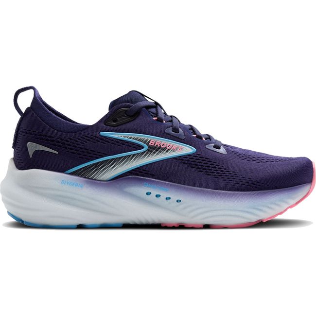 Lateral side of Brooks Women's Glycerin 22 Running Shoe in peacoat purple