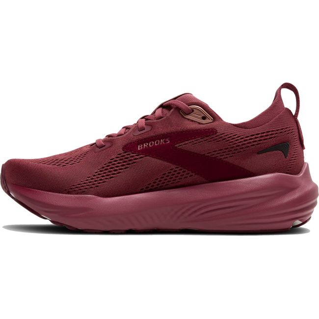 Medial side of Women's Brooks Glycerin 22 Running Shoe in Berry Burgundy Rose