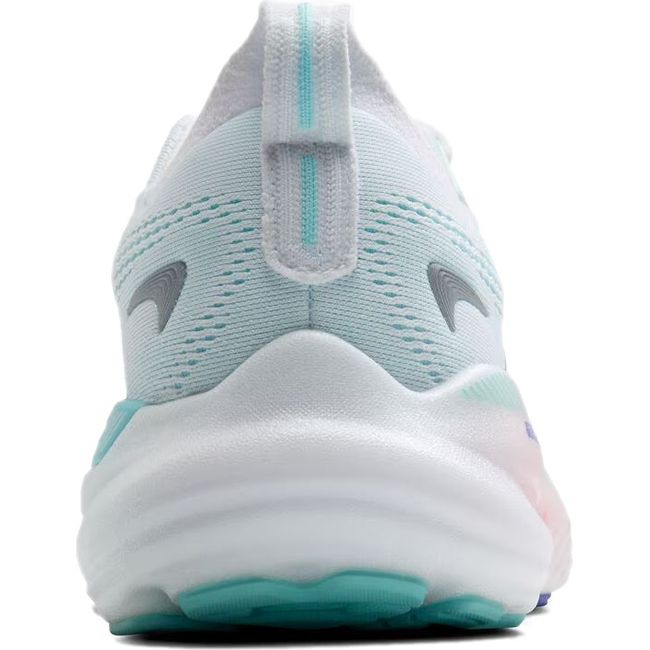 Heel of Brooks Women&#39;s Glycerin GTS 22 Running Shoe in light blue and pink