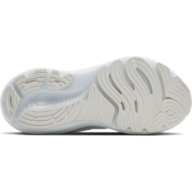 Sole of Brooks Women&#39;s Glycerin GTS 22 Running Shoe in all white