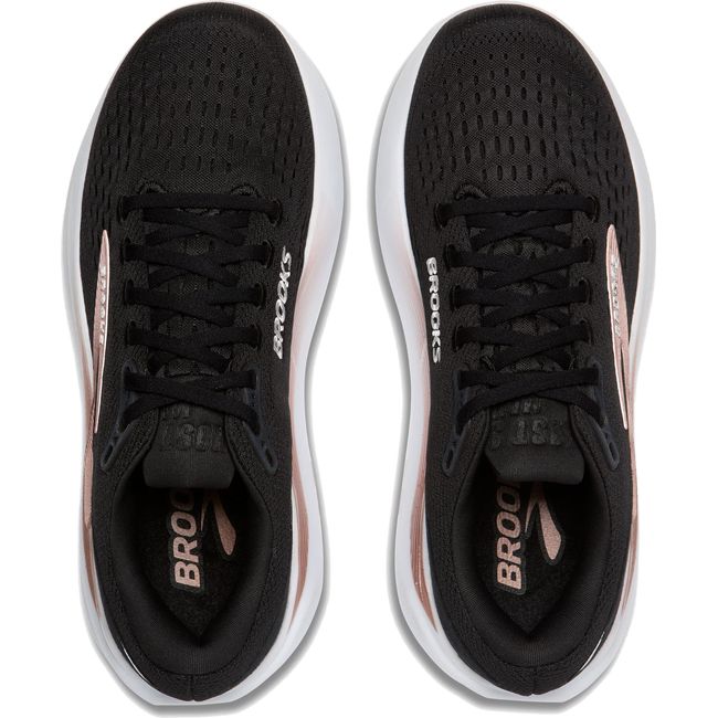 Upper of Women's Brooks Ghost Max 3 Running Shoe in Black and Rose Gold