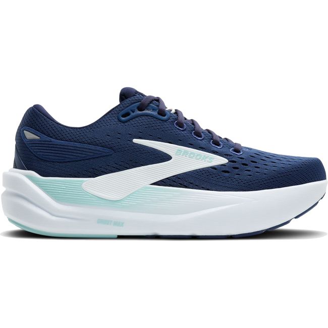 Lateral side of Women's Brooks Ghost Max 3 Walking andRunning Shoe in Navy Peacoat Clearwater