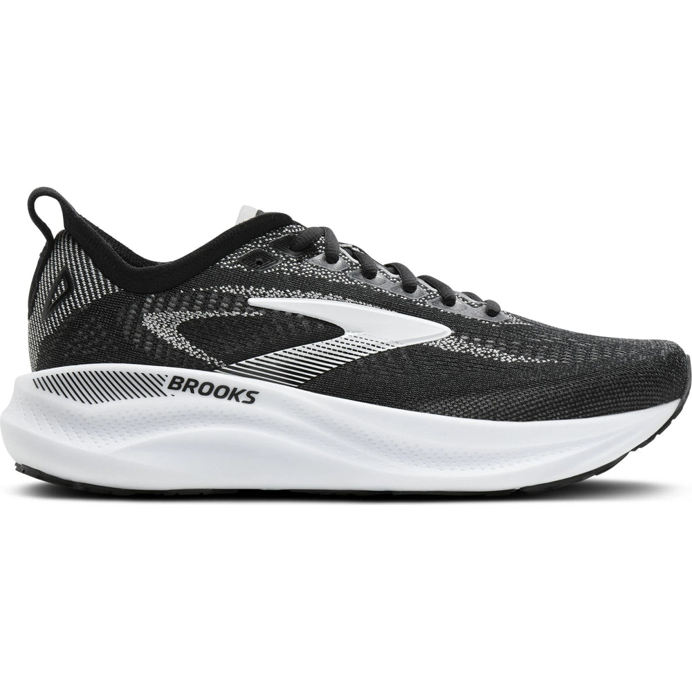 Lateral side of Brooks Women's Adrenaline GTS 26 Running Shoe in Black/Grey/White