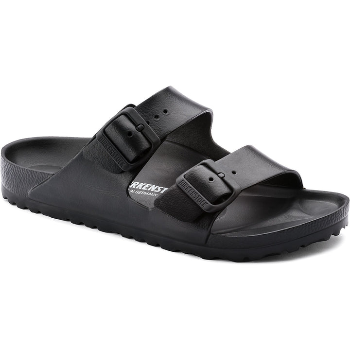 Birkenstock Unisex Arizona EVA Sandal in Black - three-quarter view