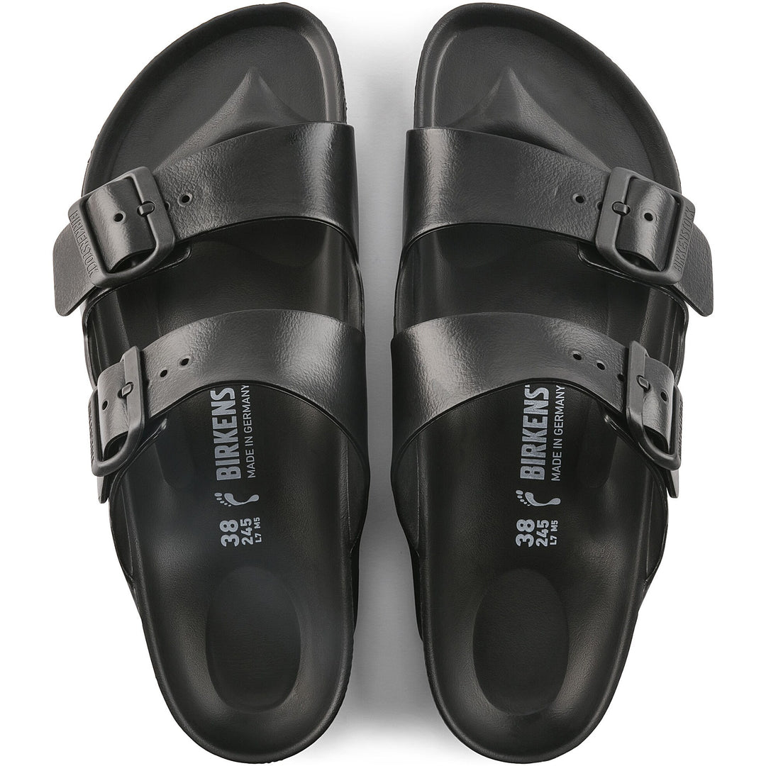 Birkenstock Unisex Arizona EVA Sandal in Black - top view