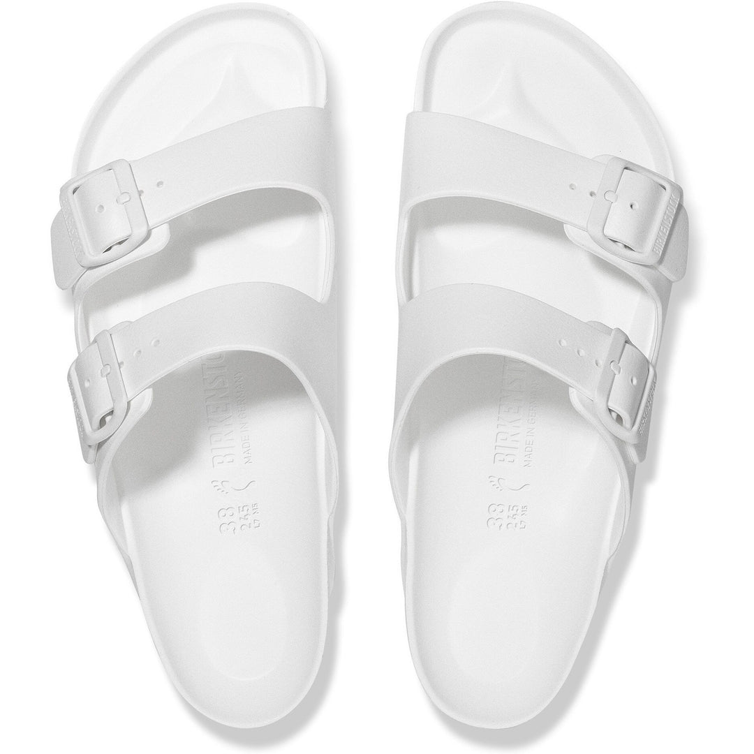 Birkenstock Unisex Arizona EVA Sandal in White - top view