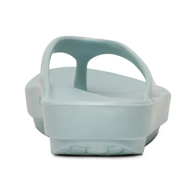 Heel of Women's OOfos OOlala Sandal in Mist Blue