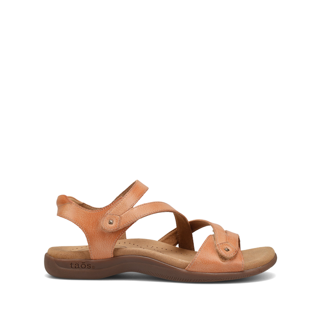 Lateral profile of the Women's Taos Big Time sandal in natural tan
