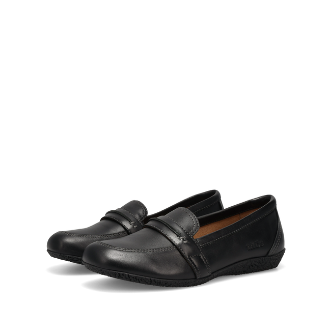 Pair of Taos Gabby loafers in black leather