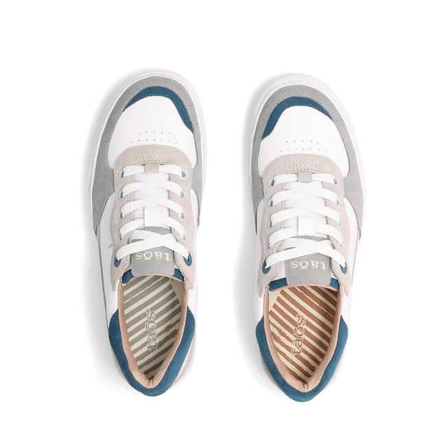 Top down view of the Taos Pop Soul showing the suede-lined footbed