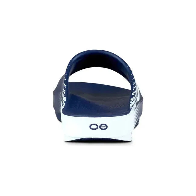 Oofos Unisex Ooahh Sport Slide Sandal Matrix Navy Blue 1500NVMTRX